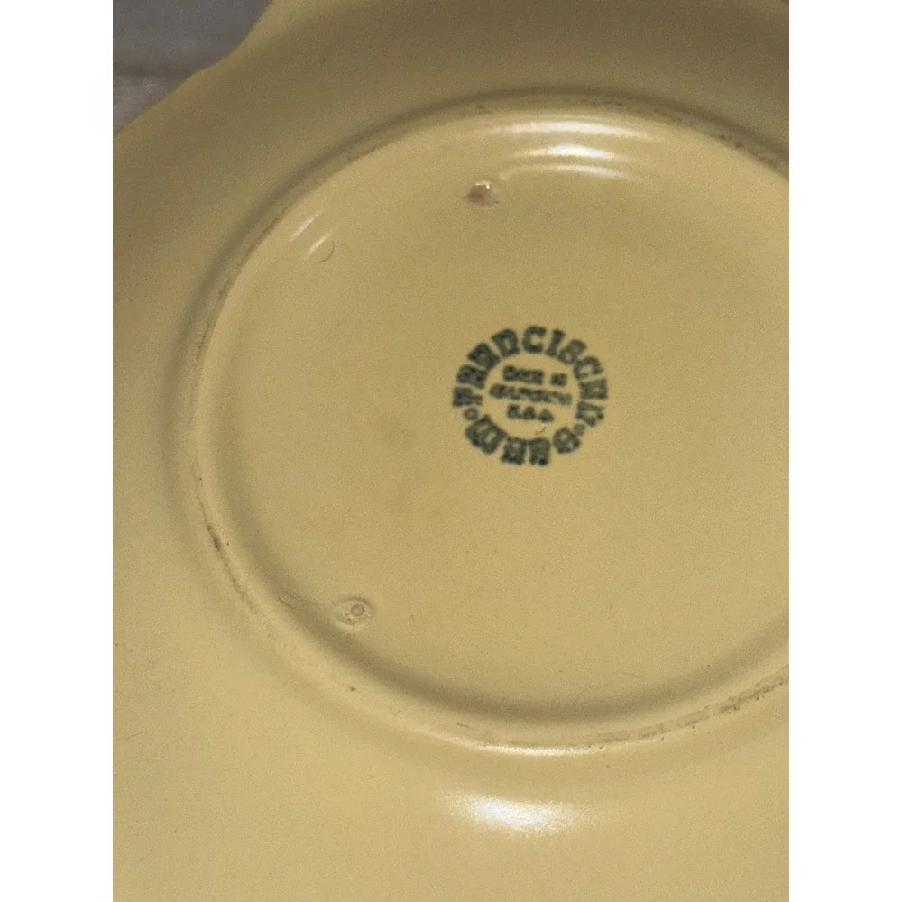 Franciscan Pottery Gravy‎ Boat with Underplate ATTACHED Yellow Swirl Design
